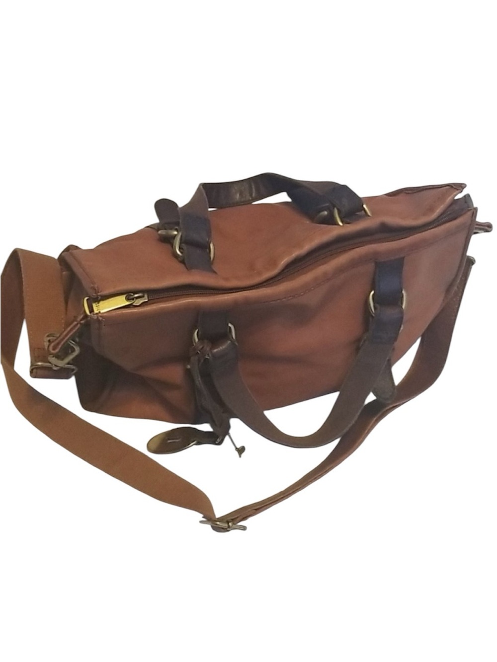 RARE Fossil Emory Satchel Vintage 90s Leather Bag June2011 ZB4870 - Picture 4 of 15